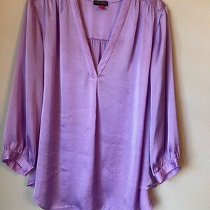 Vince Camuto Lavender V-Neck Blouse